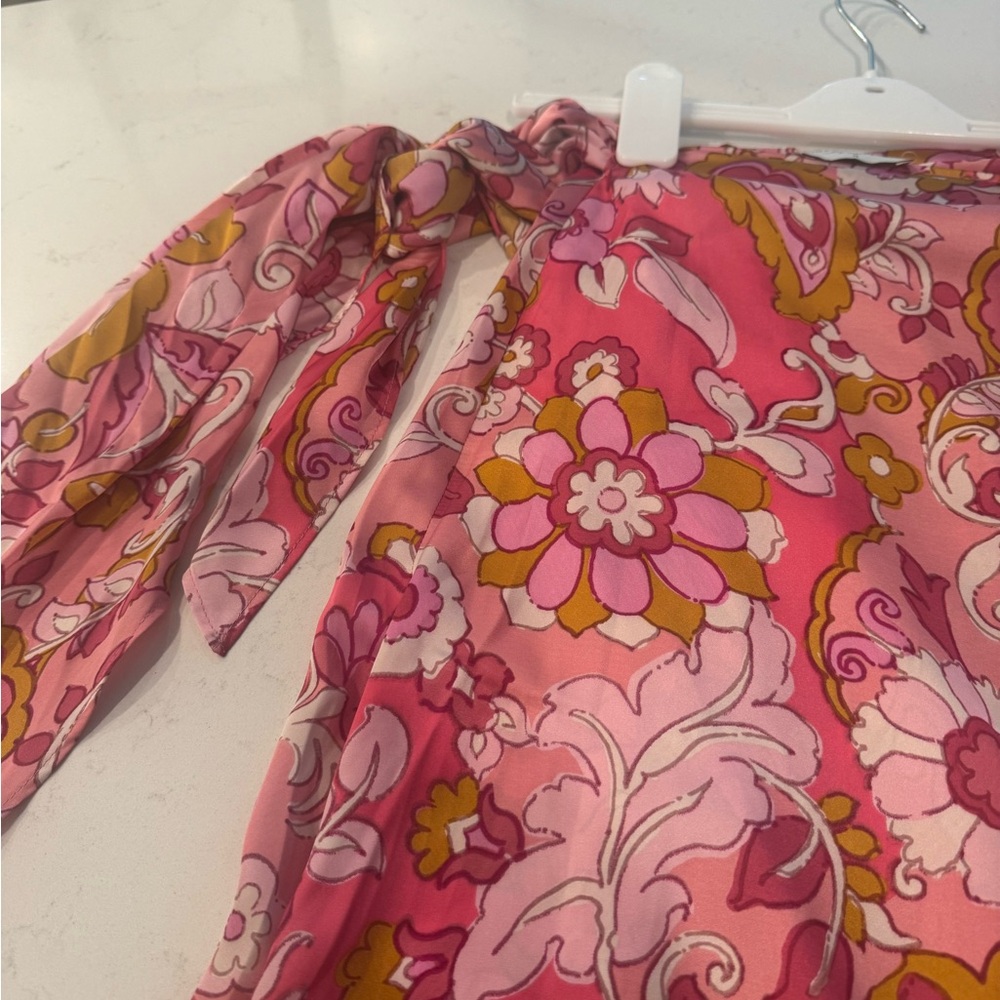 NWOT Forum Pink Floral wrap Midi Skirt - Picture 10 of 12